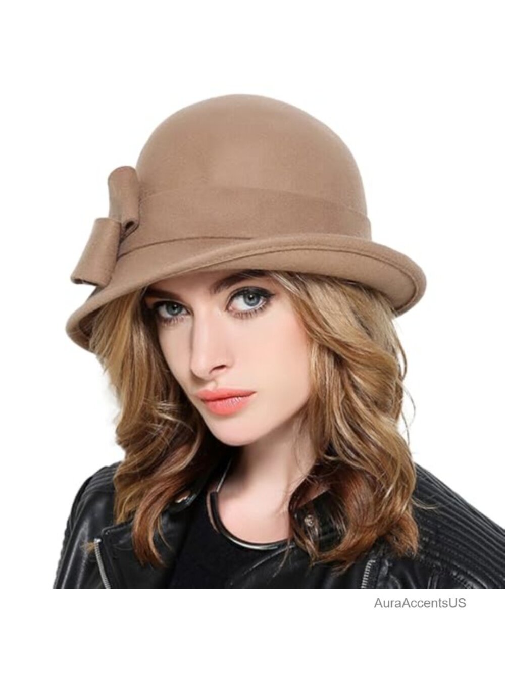 Wool Felt Vintage Pillbox Fascinator Hat Bowknot Women Party Church